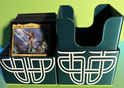 Deck Box - Holds 100+ Sleeved Cards - Emerald-Black/Celtic Theme - MTG/Pokemon - Image 5