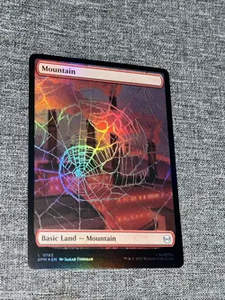 MTG, Mountain FOIL (0192) Full Art Borderless Marvel's Spider-Man Foil SPM NM/M - Image 1