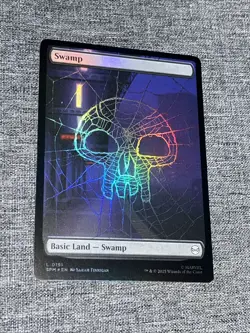 Swamp (0191) Marvel's Spider-Man Foil MTG Magic SPM L NM/M - Image 1