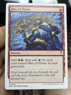 Rite Of Flame • White Border • Mystery Booster 2 • Pack Fresh • MTG (2208) - Image 1
