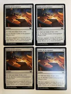 4x Mtg Strixhaven Letter Of Acceptance NM/M Magic The Gathering - Image 1