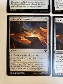 4x Mtg Strixhaven Letter Of Acceptance NM/M Magic The Gathering - Image 2