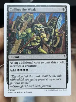 Culling The Weak • White Border • Mystery Booster 2 • Pack Fresh • MTG (2207) - Image 1