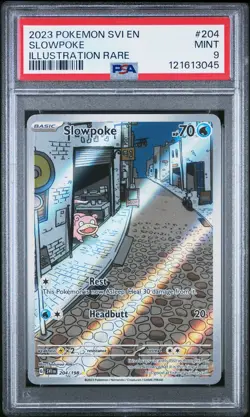 2023 POKEMON SVI EN-SCARLET & VIOLET ILLUSTRATION RARE #204 SLOWPOKE PSA 9 - Image 1