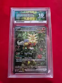 Gouging Fire EX 204/162 Temporal Forces SIR Holo Pokemon Gem Mint - PERFECT 10 - Image 1