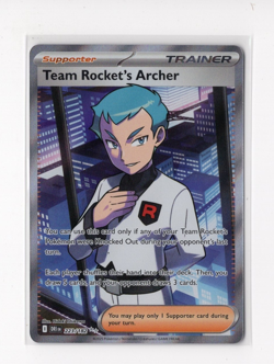 Pokemon TCG Destined Rivals Holo Team Rocket's Archer 223/182 NM - Image 1