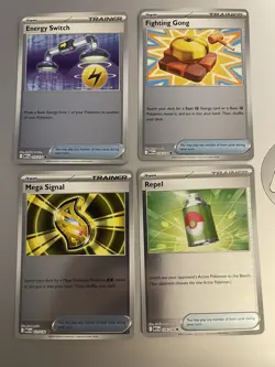 Pokemon Mega Evolution Reverse Holo Item Lot - 4 Total Cards - Ships PWE - Image 1