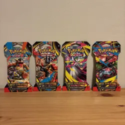 Mega Evolution Sleeved Complete Art Full Set Pokemon - 4 Booster Packs Brand New - Image 1