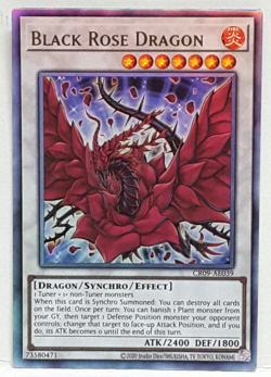 Yugioh Asian-English Black Rose Dragon CR09-AE039 Ultimate Rare - Image 1