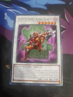 Yugioh! D/D/D First King Clovis DOOD-EN038 COMMON DOOM OF DIMENSIONS - Image 1