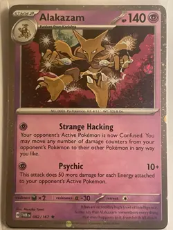 Alakazam Cosmos Holo Twilight Masquerade Pokemon TCG 82/167 NM Sealed Knock out - Image 2