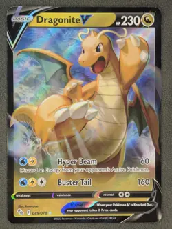 Dragonite V 049/078 Pokemon TCG Ultra Rare Pokemon GO Near Mint - Image 1