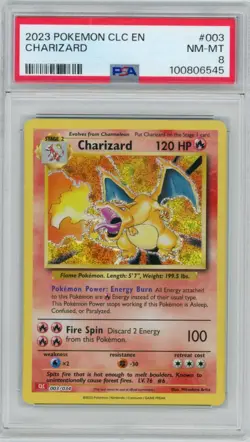 2023 Pokemon Classic Collection Charizard 003/034 Holo PSA 8 - Image 1