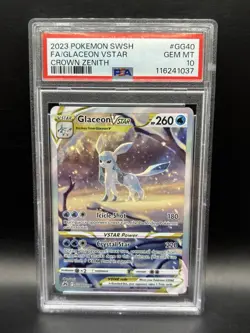 Pokemon Glaceon VSTAR GG40/GG70 Full Art Crown Zenith PSA 10 Gem English - Image 1