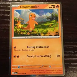 Charmander - Cosmos Holo - 007/091 - Pokemon Paldean Fates - Image 1