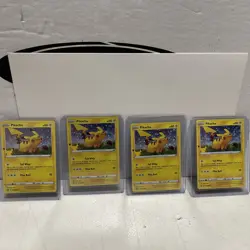 4X Pokemon TCG Pikachu Cosmo Holo Black Star Promo SWSH039 - Image 1
