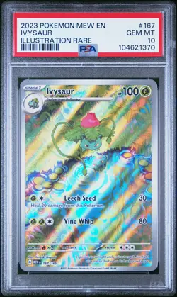2023 POKEMON MEW EN-151 ILLUSTRATION RARE #167 IVYSAUR PSA 10 - Image 1