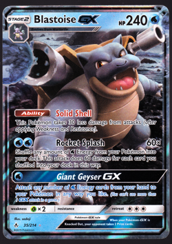 Blastoise GX 35/214 Unbroken Bonds Holo 2019 Pokemon TCG Card NM - Image 1