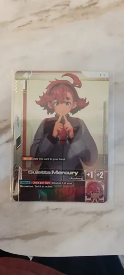 Gundam Card Game Suletta Mercury FIRST COMBAT Top 4 TCG Exclusive Promo English - Image 1