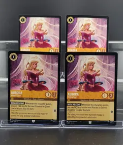Disney Lorcana Aurora - Holding Court 6/204 Fabled Uncommon 4 Cards Set - Image 1