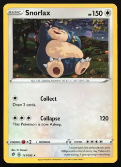 Snorlax - 141/192 - Cosmos Holo Promo - Rebel Clash - Pokemon Card - Image 1