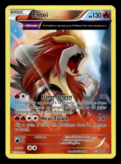 Entei 15/98 Reverse Holo Rare Ancient Origins Pokemon Card - Image 1