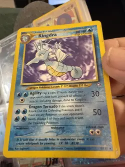 Pokemon Kingdra Unlimited Holo Rare TCG Card Neo Genesis 8/111 MP O87 - Image 1