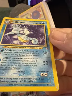 Pokemon Kingdra Unlimited Holo Rare TCG Card Neo Genesis 8/111 MP O87 - Image 2