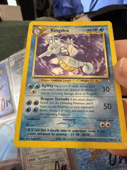 Pokemon Kingdra Unlimited Holo Rare TCG Card Neo Genesis 8/111 MP O87 - Image 4