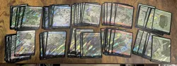 100x SURGE FOIL Basic Lands Lotr MTG 10/each Pack Fresh - Image 1