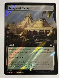 MTG Doctor Who Temple of Plenty Extended Art Surge Foil 1120 NM Rare - Image 1