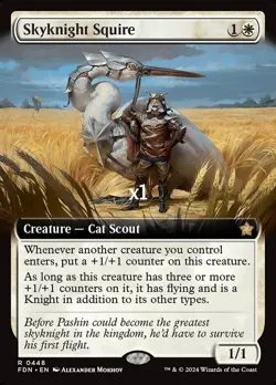 MTG Borderless Foundations FDN Skyknight Squire MINT - Image 1