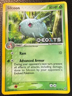 2005 POKEMON TCG SILCOON EX DEOXYS REVERSE HOLO STAMPED 46/107 NM - Image 1