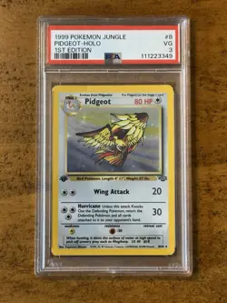 1999 POKEMON JUNGLE PIDGEOT #8/64 1ST EDITION PSA 3 VG RARE FIRST - Image 1