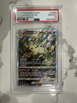 Pokemon Crown Zenith Leafeon VSTAR GG35 PSA 10 - Image 1