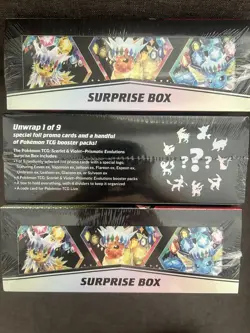 Pokemon Scarlet & Violet Prismatic Evolutions Surprise Box New Sealed Lot of 6 - Image 2