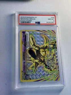 2016 Pokemon XY 46/108 Nidoking Break Evolutions PSA 9 - Image 1