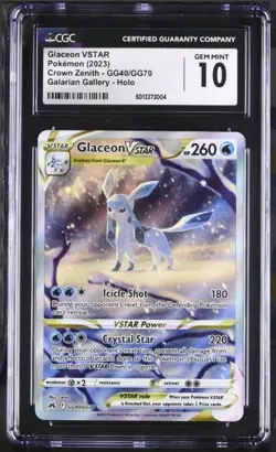 2023 Pokemon Glaceon VSTAR Crown Zenith Galarian Gallery GG40/GG70 CGC 10 - Image 1
