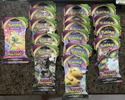 Pokemon TCG: Sword & Shield Vivid Voltage Sleeved Booster Pack 17 Pack Lot - Image 2