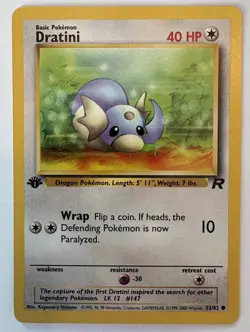 Dratini 53/82 1st Edition Team Rocket - Great Centering - WOTC NM/Mint Pokemon - Image 1