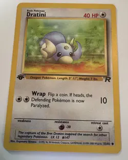 Dratini 53/82 1st Edition Team Rocket - Great Centering - WOTC NM/Mint Pokemon - Image 2