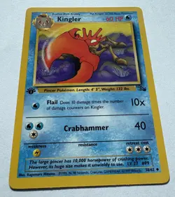 1st Edition Kingler 38/62 - Fossil Set - Near Mint Pokemon TCG Vintage NM - Image 2