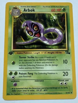 1st Edition Arbok 31/62 - Fossil - Near Mint Vintage NM Pokemon TCG - Image 1