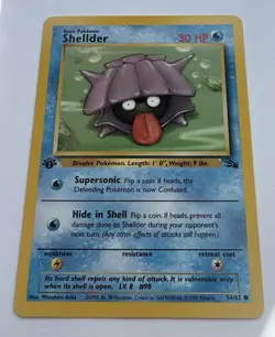 1st Edition Shellder 54/62 - Fossil Set - Near Mint Pokemon TCG NM Vintage CLEAN - Image 2