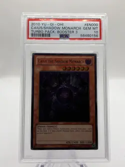 Yugioh Caius The Shadow Monarch Ultimate Turbo Pack TU03-EN000 PSA 10 GEM MINT - Image 1