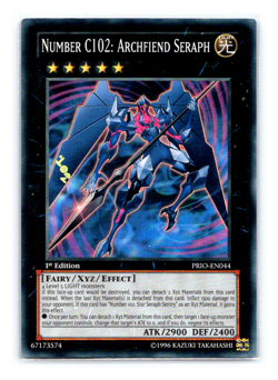 Number C102: Archfiend Seraph - PRIO-EN044 - Super Rare 1st Edition Yugioh - Image 1