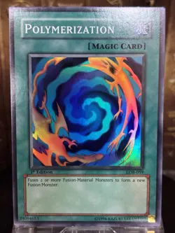 Yugioh Polymerization LOB-059 Super Rare NM 1st Edition VINTAGE - Image 1