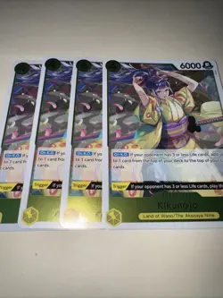 One Piece TCG X4 Playset OP06-104 Kikunojo Rare Card Game CCG - Image 4