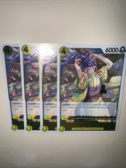 One Piece TCG X4 Playset OP06-104 Kikunojo Rare Card Game CCG - Image 5
