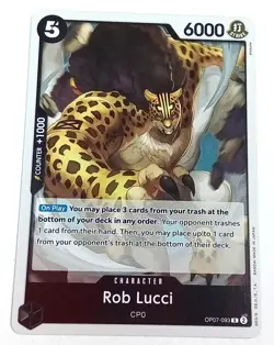 Rob Lucci Op07-093 R Holo One Piece Card - Image 1